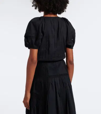 Ulla Johnson Clara embroidered cotton crop top | Thumbnail 3 Ulla Johnson Clara embroidered cotton crop top | Thumbnail 3