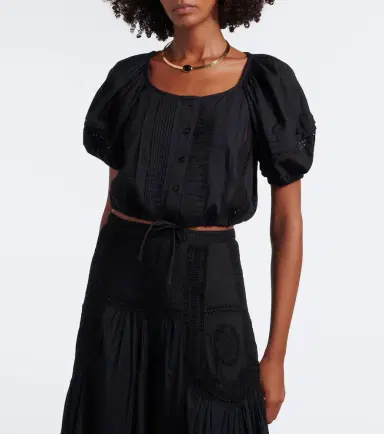 Ulla Johnson Clara embroidered cotton crop top | Thumbnail 5 Ulla Johnson Clara embroidered cotton crop top | Thumbnail 5