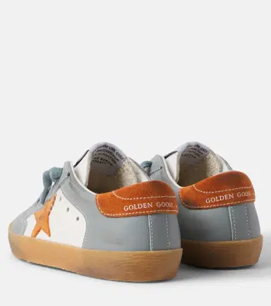 Golden Goose Kids Super Star suede-trimmed leather sneakers | Thumbnail 4 Golden Goose Kids Super Star suede-trimmed leather sneakers | Thumbnail 4
