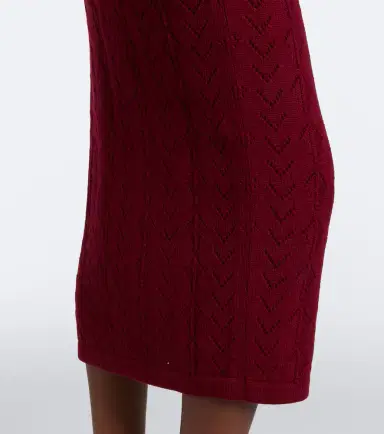 Alessandra Rich Ruffled knitted pointelle midi dress | Thumbnail 2 Alessandra Rich Ruffled knitted pointelle midi dress | Thumbnail 2