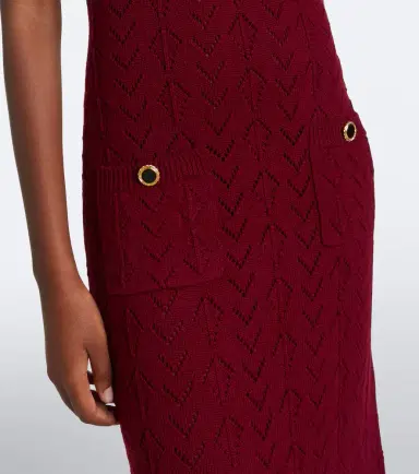 Alessandra Rich Ruffled knitted pointelle midi dress | Thumbnail 4 Alessandra Rich Ruffled knitted pointelle midi dress | Thumbnail 4