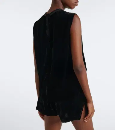 Rick Owens Draped velvet top | Thumbnail 2 Rick Owens Draped velvet top | Thumbnail 2