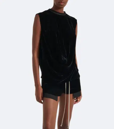 Rick Owens Draped velvet top | Thumbnail 3 Rick Owens Draped velvet top | Thumbnail 3