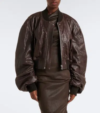 Rick Owens Secchia leather bomber jacket | Thumbnail 2 Rick Owens Secchia leather bomber jacket | Thumbnail 2