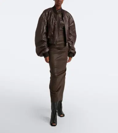 Rick Owens Secchia leather bomber jacket | Thumbnail 4 Rick Owens Secchia leather bomber jacket | Thumbnail 4