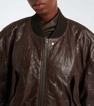 Rick Owens Secchia leather bomber jacket | Thumbnail 6 Rick Owens Secchia leather bomber jacket | Thumbnail 6