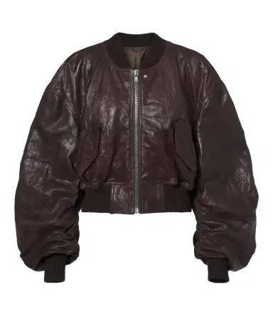 Rick Owens Secchia leather bomber jacket | Thumbnail 1 Rick Owens Secchia leather bomber jacket | Thumbnail 1