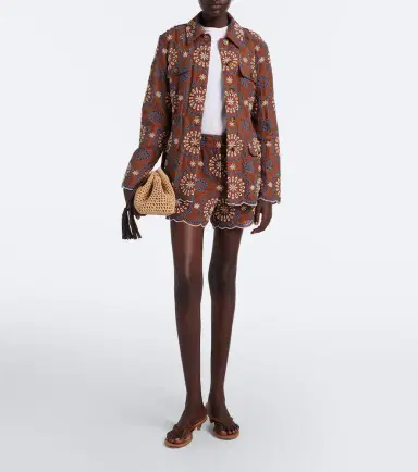 Veronica Beard Kiki broderie anglaise linen jacket | Thumbnail 6 Veronica Beard Kiki broderie anglaise linen jacket | Thumbnail 6