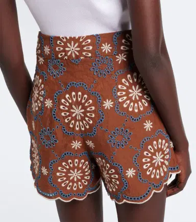 Veronica Beard Allen broderie anglaise linen shorts | Thumbnail 2 Veronica Beard Allen broderie anglaise linen shorts | Thumbnail 2