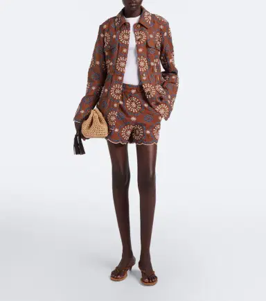 Veronica Beard Allen broderie anglaise linen shorts | Thumbnail 5 Veronica Beard Allen broderie anglaise linen shorts | Thumbnail 5