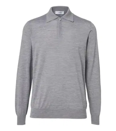 Lardini Wool, silk, and cashmere polo sweater | Thumbnail 1 Lardini Wool, silk, and cashmere polo sweater | Thumbnail 1