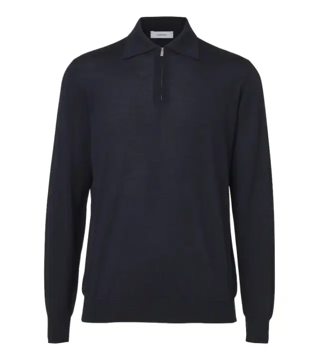 Wool, silk, and cashmere polo sweater Wool, silk, and cashmere polo sweater