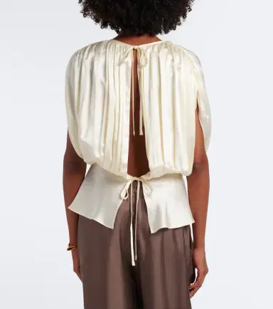 Tove Peta draped peplum silk satin top | Thumbnail 7 Tove Peta draped peplum silk satin top | Thumbnail 7