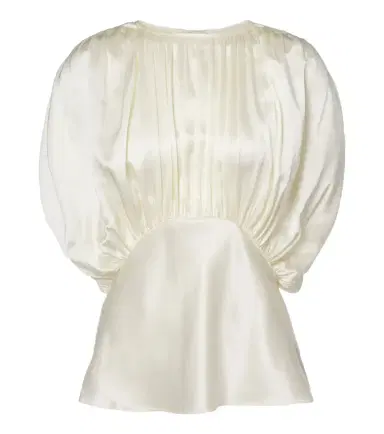 Tove Peta draped peplum silk satin top | Thumbnail 1 Tove Peta draped peplum silk satin top | Thumbnail 1