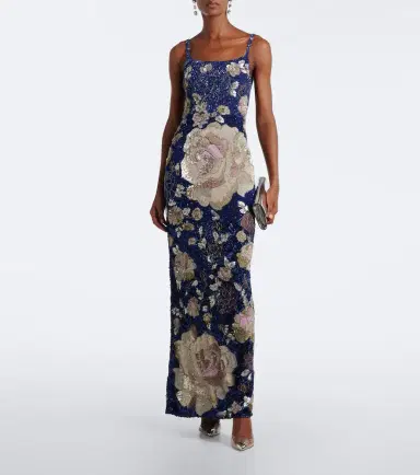 LA FUORI Là Fuori Sequined floral gown | Thumbnail 2 LA FUORI Là Fuori Sequined floral gown | Thumbnail 2