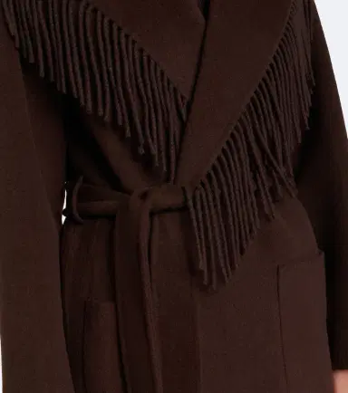 Simkhai Fringed wool-blend coat | Thumbnail 2 Simkhai Fringed wool-blend coat | Thumbnail 2