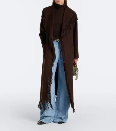 Simkhai Fringed wool-blend coat | Thumbnail 3 Simkhai Fringed wool-blend coat | Thumbnail 3