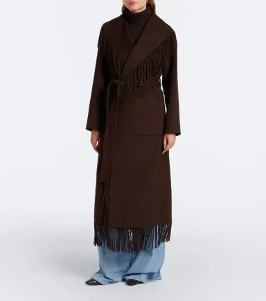Simkhai Fringed wool-blend coat | Thumbnail 6 Simkhai Fringed wool-blend coat | Thumbnail 6