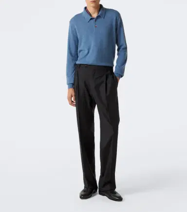 Rubinacci Virgin wool wide-leg pants | Thumbnail 3 Rubinacci Virgin wool wide-leg pants | Thumbnail 3