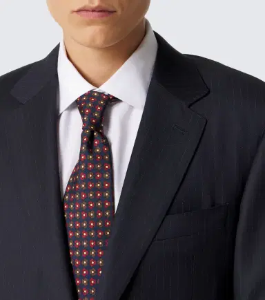 Rubinacci Printed silk tie | Thumbnail 2 Rubinacci Printed silk tie | Thumbnail 2