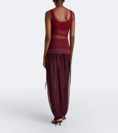 Nensi Dojaka Semi-sheer wide-leg pants | Thumbnail 6 Nensi Dojaka Semi-sheer wide-leg pants | Thumbnail 6