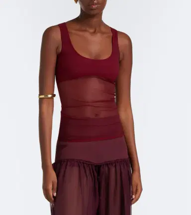 Nensi Dojaka Semi-sheer tank top | Thumbnail 3 Nensi Dojaka Semi-sheer tank top | Thumbnail 3