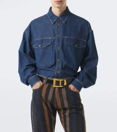 Versace Medusa denim overshirt | Thumbnail 6 Versace Medusa denim overshirt | Thumbnail 6