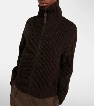 Brunello Cucinelli Monili zip-up sweater | Thumbnail 4 Brunello Cucinelli Monili zip-up sweater | Thumbnail 4
