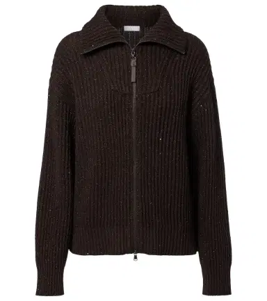Brunello Cucinelli Monili zip-up sweater | Thumbnail 1 Brunello Cucinelli Monili zip-up sweater | Thumbnail 1