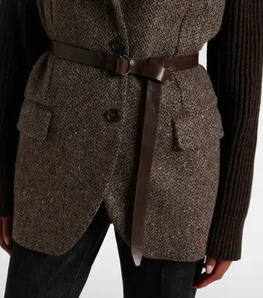 Brunello Cucinelli Monili herringbone sequined wool-blend vest | Thumbnail 6 Brunello Cucinelli Monili herringbone sequined wool-blend vest | Thumbnail 6