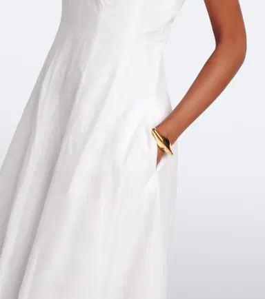 RÓHE Róhe Off-shoulder cotton-blend midi dress | Thumbnail 3 RÓHE Róhe Off-shoulder cotton-blend midi dress | Thumbnail 3