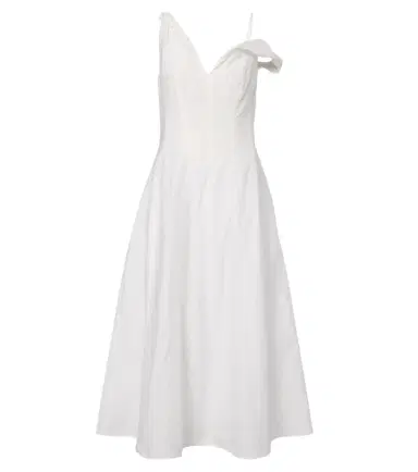 RÓHE Róhe Off-shoulder cotton-blend midi dress | Thumbnail 1 RÓHE Róhe Off-shoulder cotton-blend midi dress | Thumbnail 1