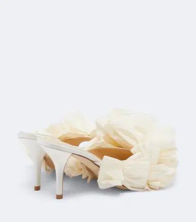 Magda Butrym Floral-appliqué satin mules | Thumbnail 2 Magda Butrym Floral-appliqué satin mules | Thumbnail 2