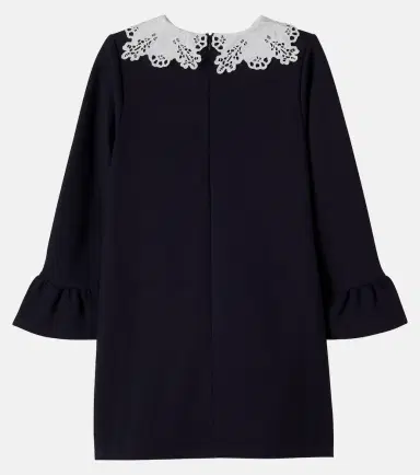 CHLOÉ KIDS Chloé Kids Embroidered ruffled jersey dress | Thumbnail 2 CHLOÉ KIDS Chloé Kids Embroidered ruffled jersey dress | Thumbnail 2