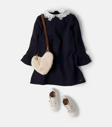 CHLOÉ KIDS Chloé Kids Embroidered ruffled jersey dress | Thumbnail 4 CHLOÉ KIDS Chloé Kids Embroidered ruffled jersey dress | Thumbnail 4
