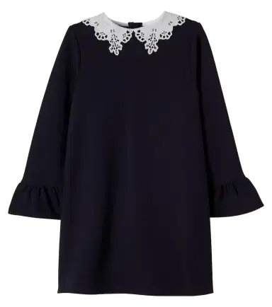 CHLOÉ KIDS Chloé Kids Embroidered ruffled jersey dress | Thumbnail 1 CHLOÉ KIDS Chloé Kids Embroidered ruffled jersey dress | Thumbnail 1