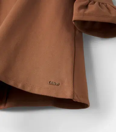 CHLOÉ KIDS Chloé Kids Embroidered ruffled jersey dress | Thumbnail 3 CHLOÉ KIDS Chloé Kids Embroidered ruffled jersey dress | Thumbnail 3