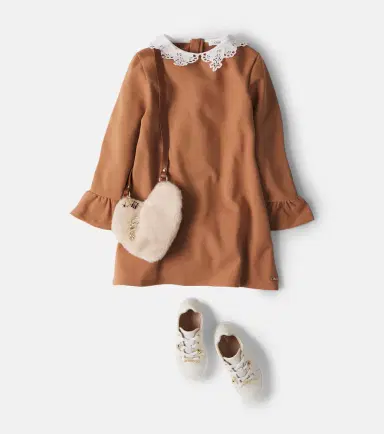 CHLOÉ KIDS Chloé Kids Embroidered ruffled jersey dress | Thumbnail 4 CHLOÉ KIDS Chloé Kids Embroidered ruffled jersey dress | Thumbnail 4