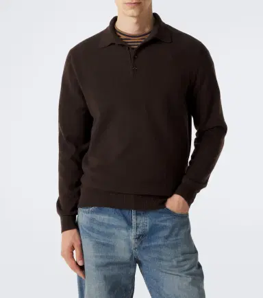 Allude Cashmere polo sweater | Thumbnail 4 Allude Cashmere polo sweater | Thumbnail 4