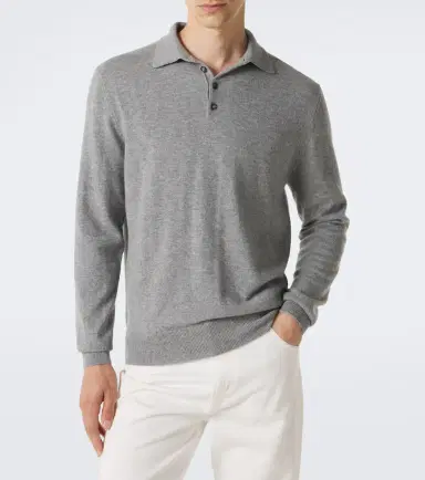 Allude Cashmere polo sweater | Thumbnail 3 Allude Cashmere polo sweater | Thumbnail 3