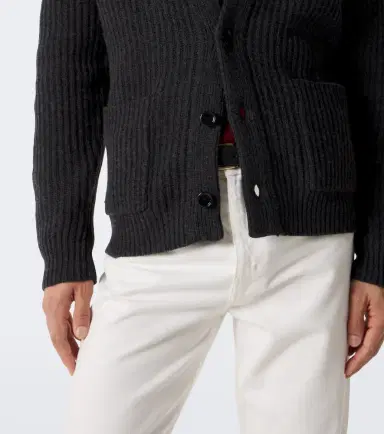 Allude Ribbed-knit wool and cashmere cardigan | Thumbnail 4 Allude Ribbed-knit wool and cashmere cardigan | Thumbnail 4