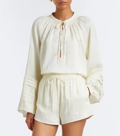 Xu Zhi Oversized embroidered blouse | Thumbnail 3 Xu Zhi Oversized embroidered blouse | Thumbnail 3