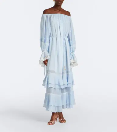Xu Zhi Ruffled off-shoulder lace-trimmed maxi dress | Thumbnail 2 Xu Zhi Ruffled off-shoulder lace-trimmed maxi dress | Thumbnail 2