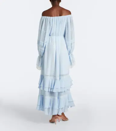 Xu Zhi Ruffled off-shoulder lace-trimmed maxi dress | Thumbnail 4 Xu Zhi Ruffled off-shoulder lace-trimmed maxi dress | Thumbnail 4
