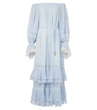 Xu Zhi Ruffled off-shoulder lace-trimmed maxi dress | Thumbnail 1 Xu Zhi Ruffled off-shoulder lace-trimmed maxi dress | Thumbnail 1