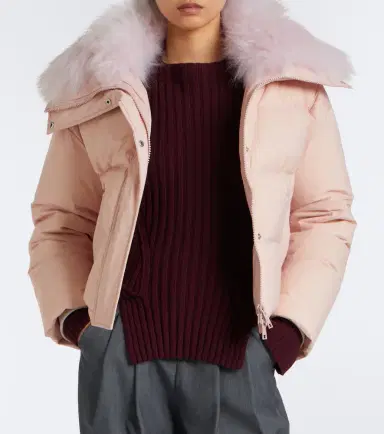 Yves Salomon Doudoune shearling-trimmed down jacket | Thumbnail 3 Yves Salomon Doudoune shearling-trimmed down jacket | Thumbnail 3