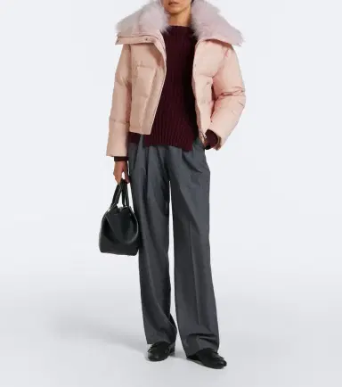 Yves Salomon Doudoune shearling-trimmed down jacket | Thumbnail 4 Yves Salomon Doudoune shearling-trimmed down jacket | Thumbnail 4