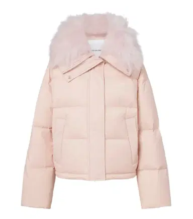 Yves Salomon Doudoune shearling-trimmed down jacket | Thumbnail 1 Yves Salomon Doudoune shearling-trimmed down jacket | Thumbnail 1
