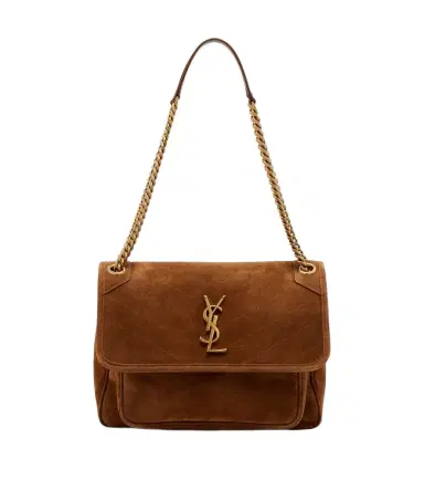 Saint Laurent Niki Medium suede shoulder bag | Thumbnail 1 Saint Laurent Niki Medium suede shoulder bag | Thumbnail 1