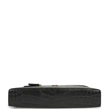 Chanel Chanel Large Top Handle Long Vanity Case Grey Croc Embossed Calfskin Gold Hardware | Thumbnail 6 Chanel Chanel Large Top Handle Long Vanity Case Grey Croc Embossed Calfskin Gold Hardware | Thumbnail 6